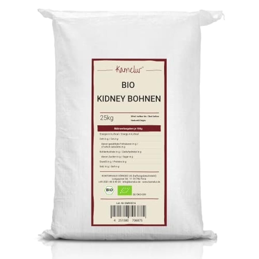 25kg BIO kidney beans dried - fagioli rossi secchi e senza additivi - fagioli BIO in confezione grande 488626930