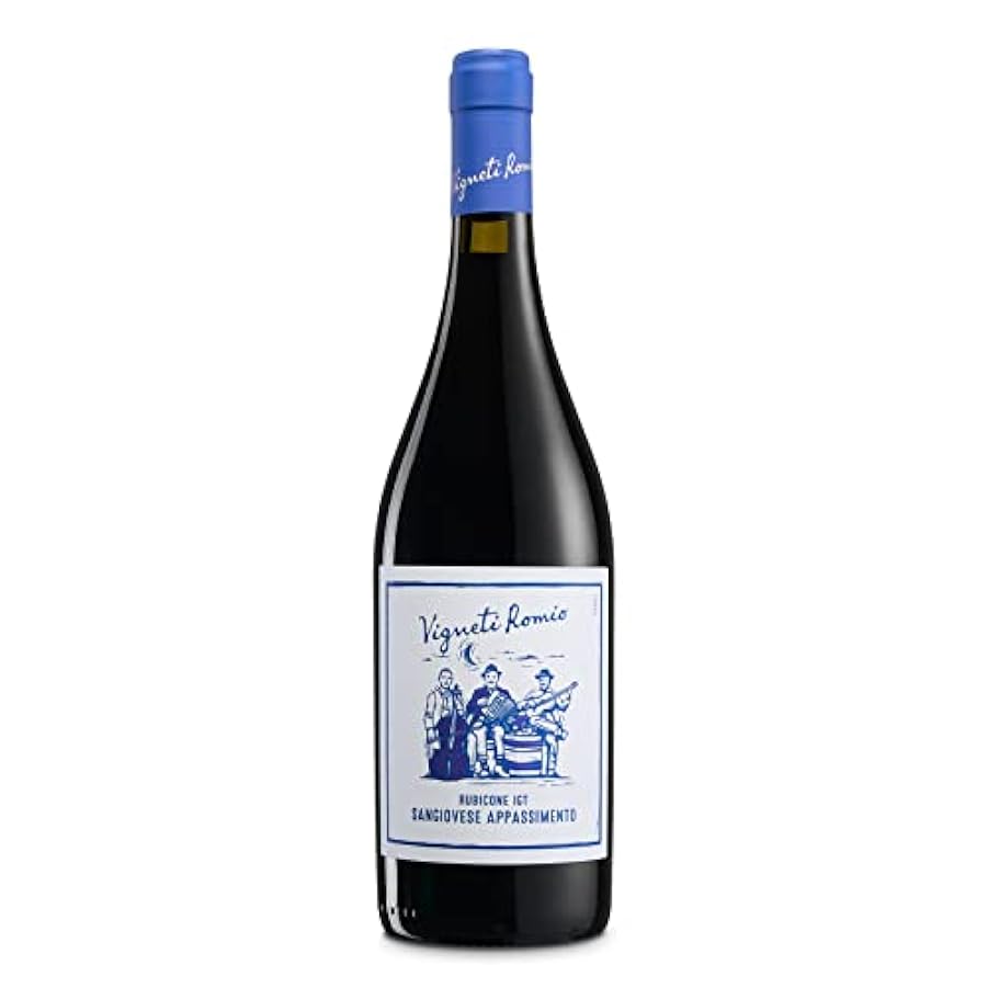 Vigneti Romio Sangiovese Rubicone IGT Appassimento, Vino Rosso Ricco con Note Fruttate, 14.5% Vol., Confezione da 6 bottiglie da 750 ml 194592937