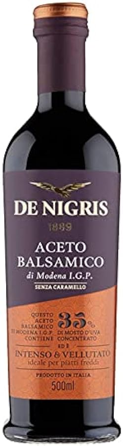 Zeus Party Aceto Balsamico di Modena IGP De Nigris Gusto Deciso e Vellutato 6 Bottiglie da 500ml 121925818