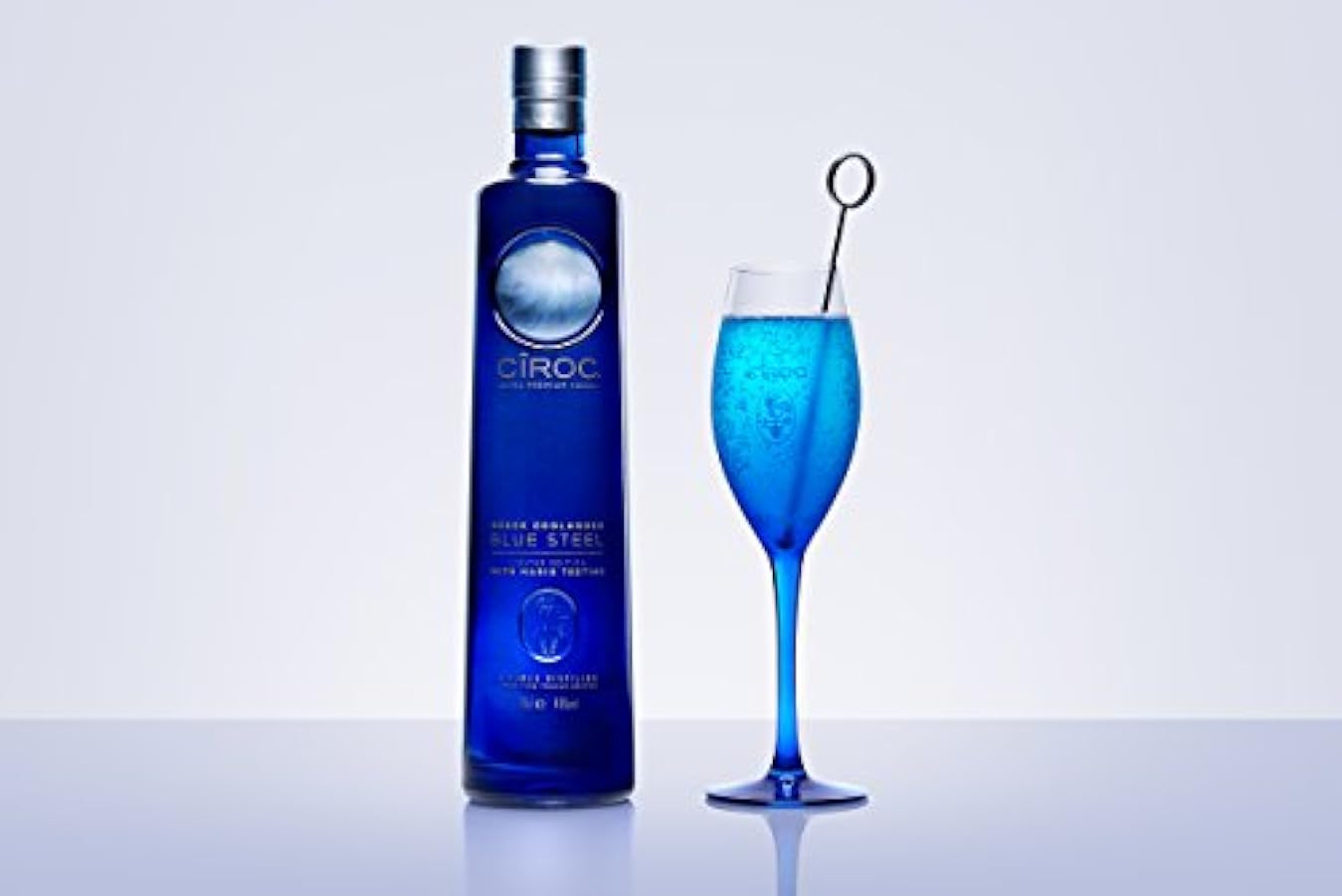 Cîroc BLUE STEEL Ultra Premium Vodka Derek Zoolander Limited Edition 40% Vol. 0,7l 619674400