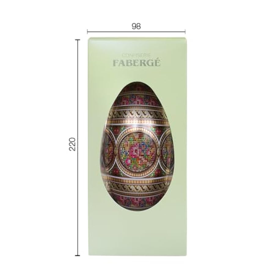 Lauensteiner Confiserie Fabergé Uovo con 16 uova di cioccolato per Pasqua, 250 g, 4 scomparti, senza alcool, regalo di Pasqua per grandi e piccini 626789704