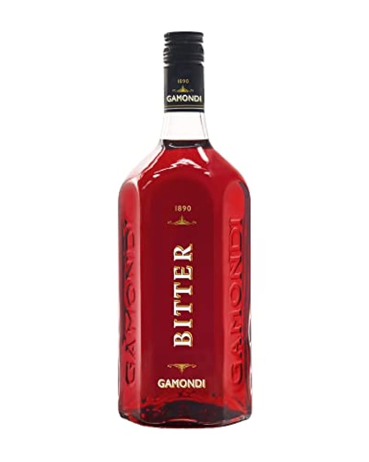 Gamondi Bitter Liquore | Aperitivo Alcolico intenso e tradizionalmente amaro | Perfetto per cocktail negroni, americano | 100cl (1 litri) & Vermouth di Torino Rosso - 1L 263035075
