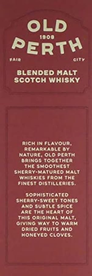 Old Perth The Original Blended Malt Scotch Whisky Sherry Casks 46% Vol 0.7 l in Confezione Regalo 305548518