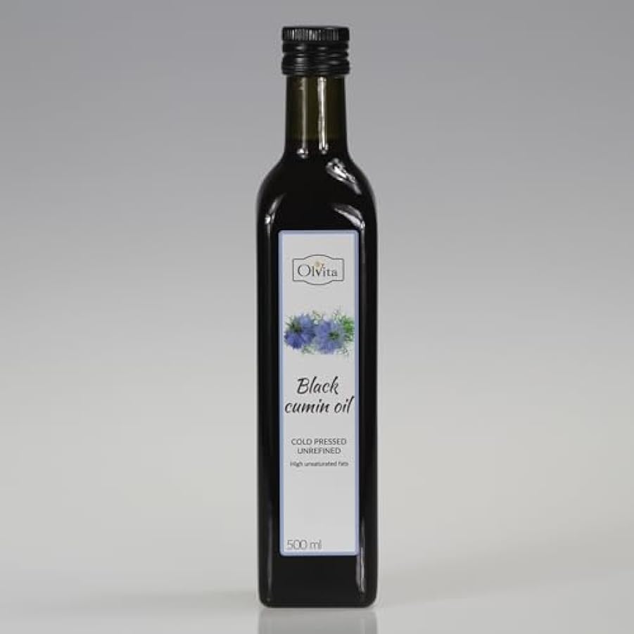 Olio di Cumino Nero/L´olio di semi (Nigella Sativa), greggio, pressato a freddo, Ol´Vita 500 ml 751080852