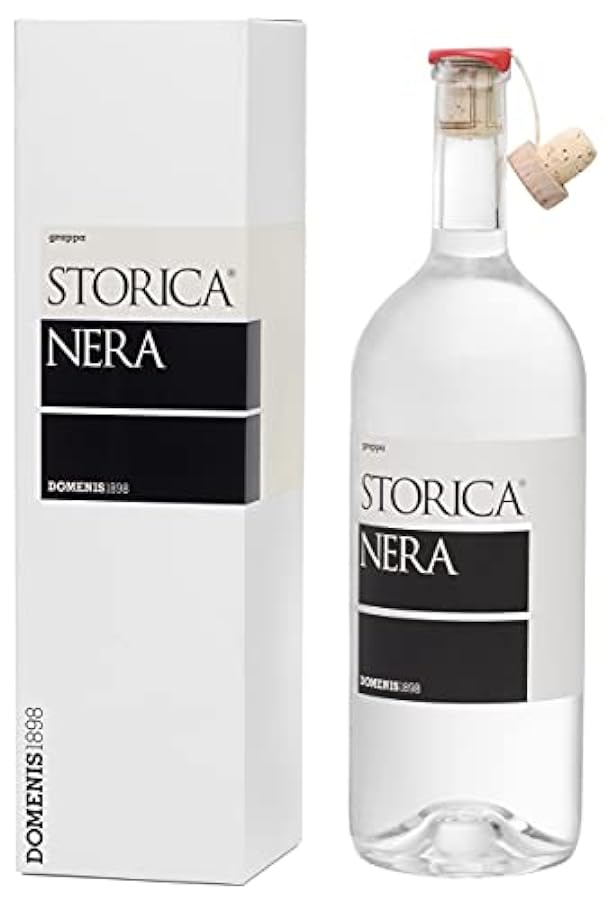 DOMENIS1898 - Grappa STORICA NERA 50% vol. con Astuccio, bottiglia in vetro formato 150 cl – pluripremiata, nasce da selezionate vinacce fresche di Cividale del Friuli 617814194