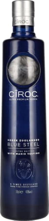 Cîroc BLUE STEEL Ultra Premium Vodka Derek Zoolander Li