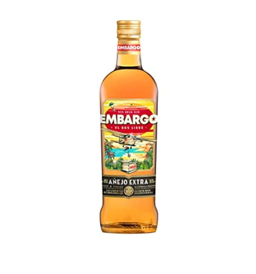 EMBARGO - Rum Anejo Extra - Rum Libero - 40% di alcol - Origine: Trinidad & Tobago, Guatemala, Martinica - 70 cl 705541028