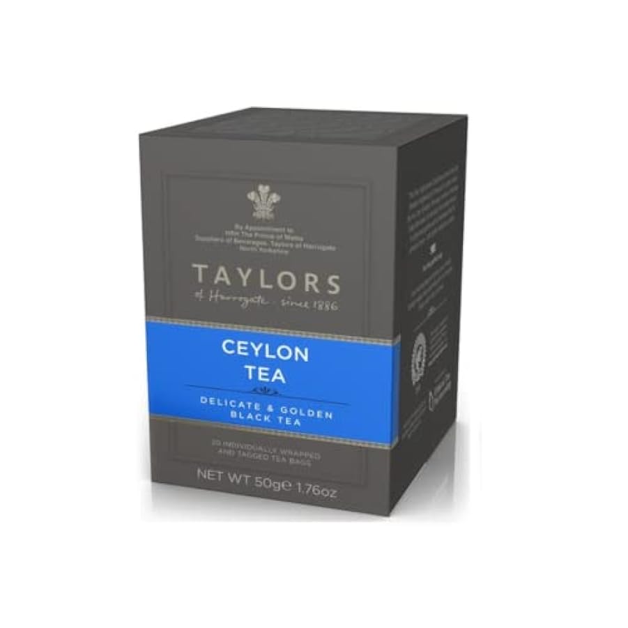 Taylors of Harrogate | Té Nero Ceylon Delicato & Dorato - 6 x 20 Bustine di Tè (300 Gr) | Black Tea Bags 726887102