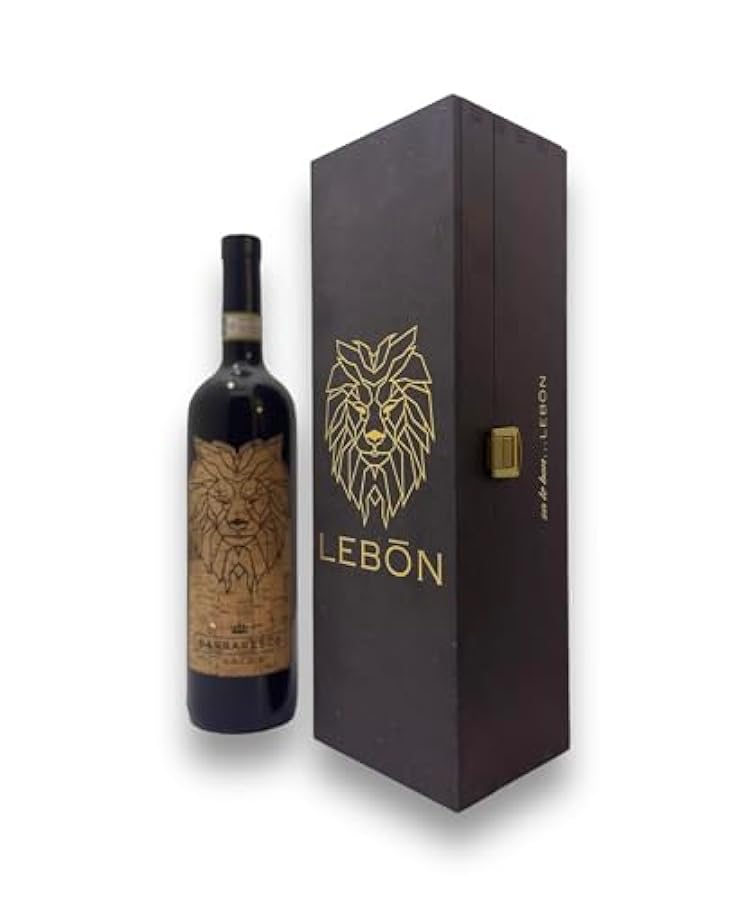 Barbaresco DOCG 2019 Lebōn 0,75 l Vino Rosso - pregiata etichetta in sughero in cassetta di legno massello con logo - idea regalo 18969675