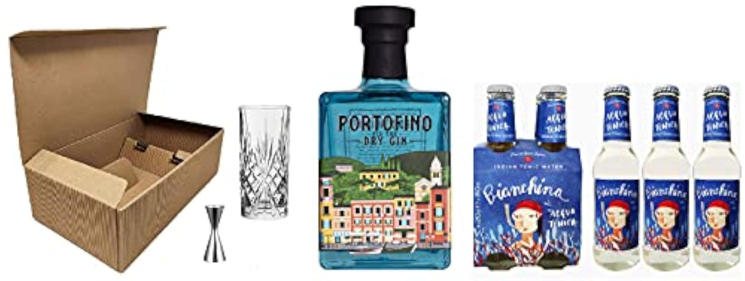 Kit Gin -MADE IN ITALY- Gin Portofino 500 ml 43% + Toni