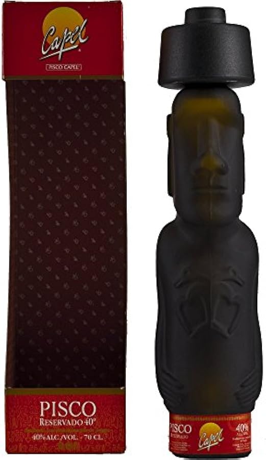 Pisco Capel Moai Statua con confezione regalo, 700 ml 7