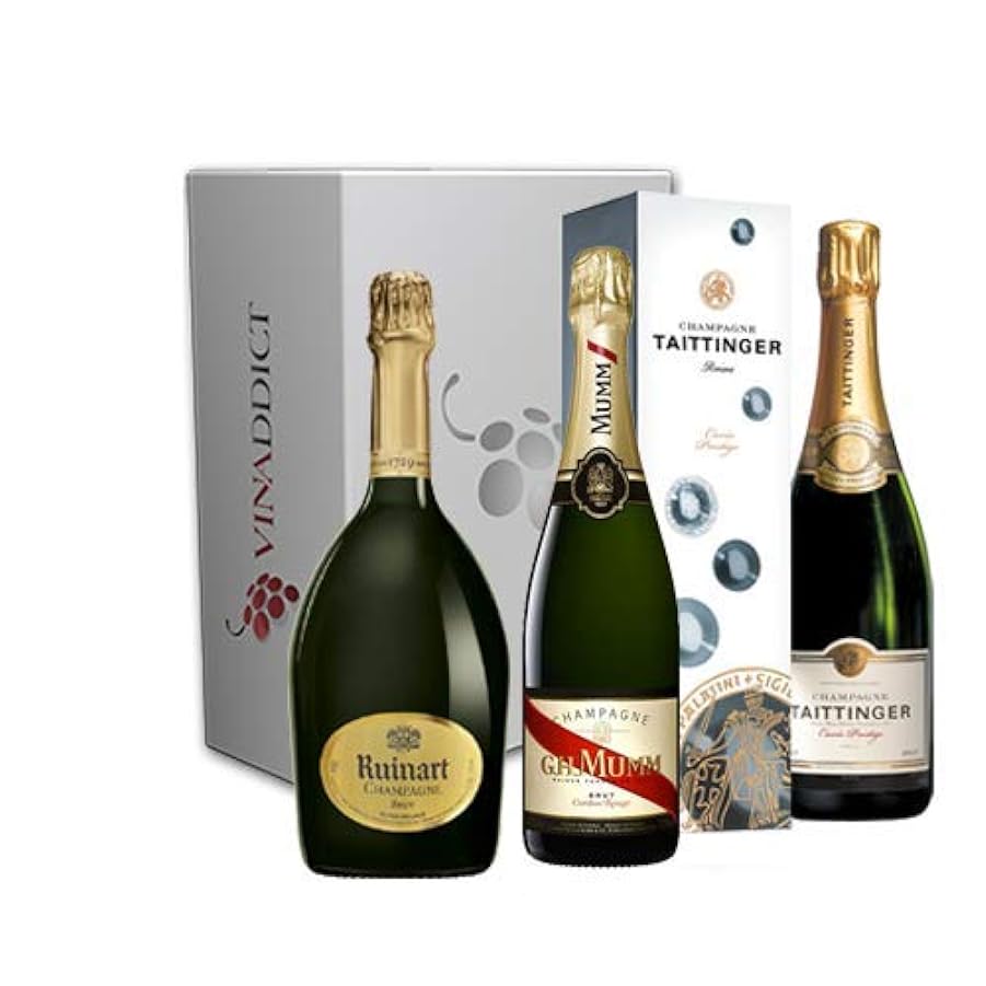 VINADDICT Confezione Champagne Prestige 4-3 Bottiglie -