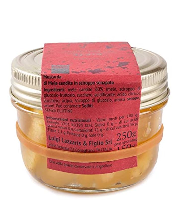 Lazzaris 1901 - Mostarda di mele a spicchi 250 g Gourmet - 4 vasi per cartone 426584810