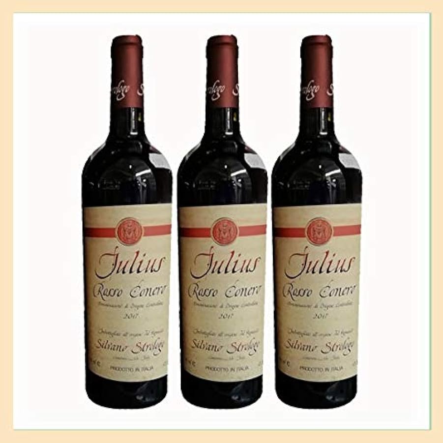 3x Vino Rosso Conero DOC Julius, bottiglia 0,75 lt, Can