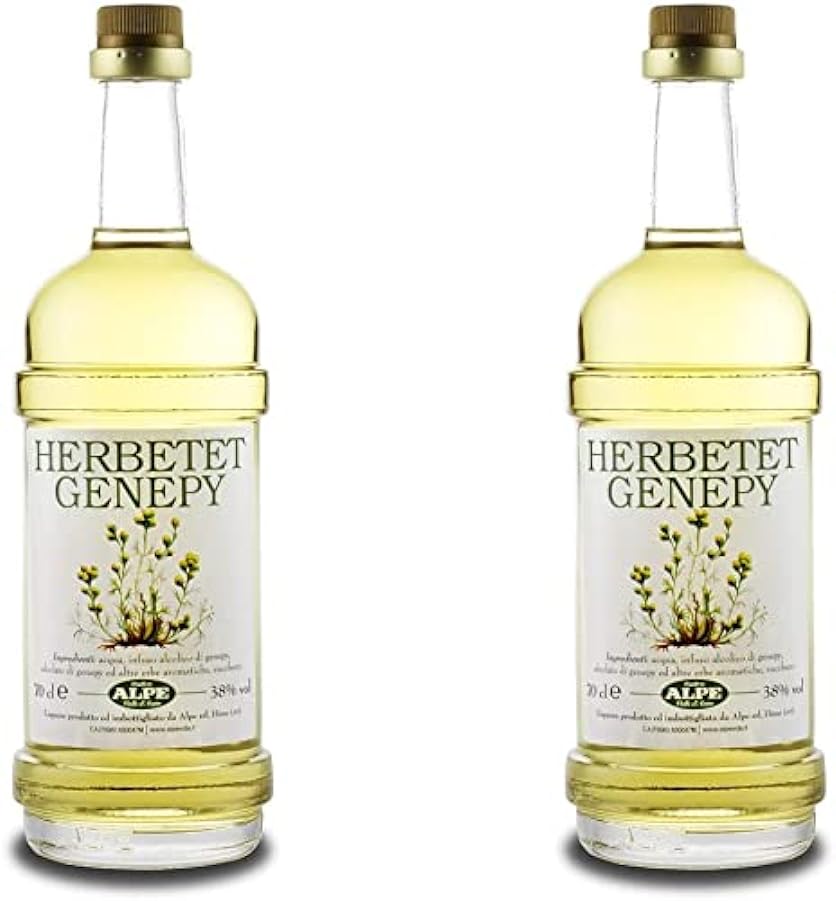 Genepy Herbetet Alpe - CONFEZIONE da 2 bottiglie 700 ml - liquore della Valle D´Aosta 487980058