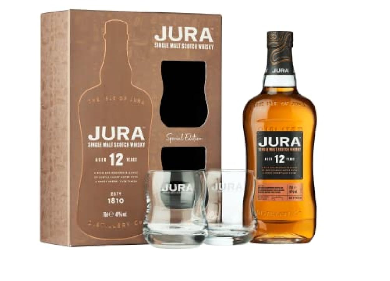 Jura - Single Malt Glass Gift Pack - 12 year old Whisky