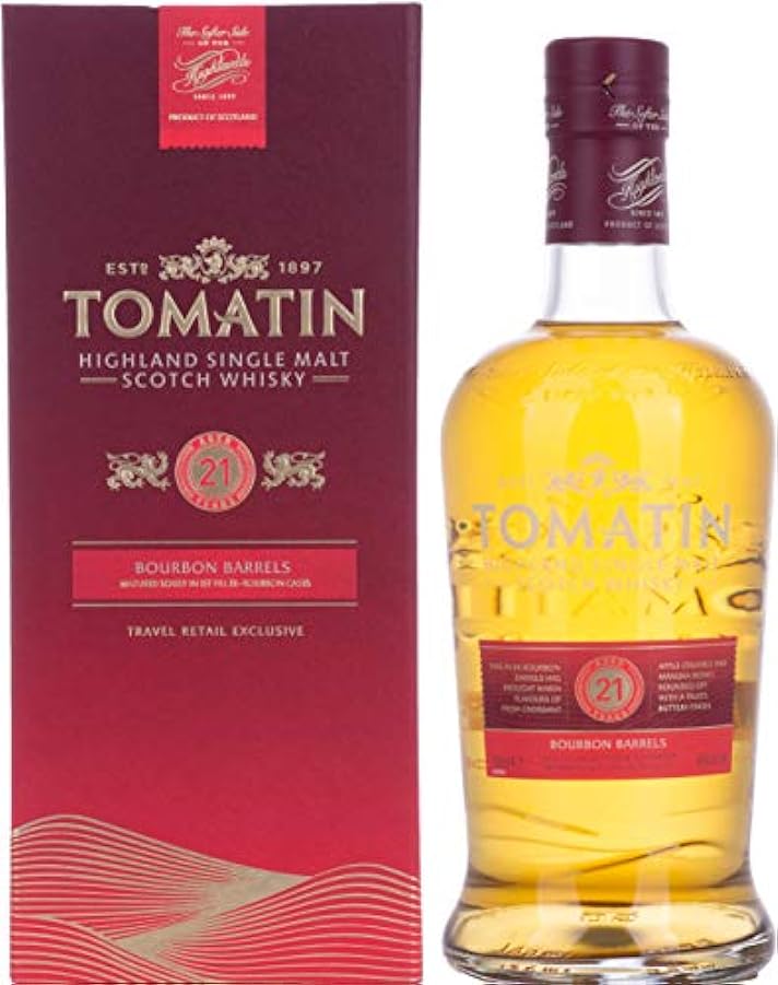 Tomatin 21 Years Old Bourbon Casks Travel Retail Exclusive 46% Vol. 0,7l in Giftbox 349097502
