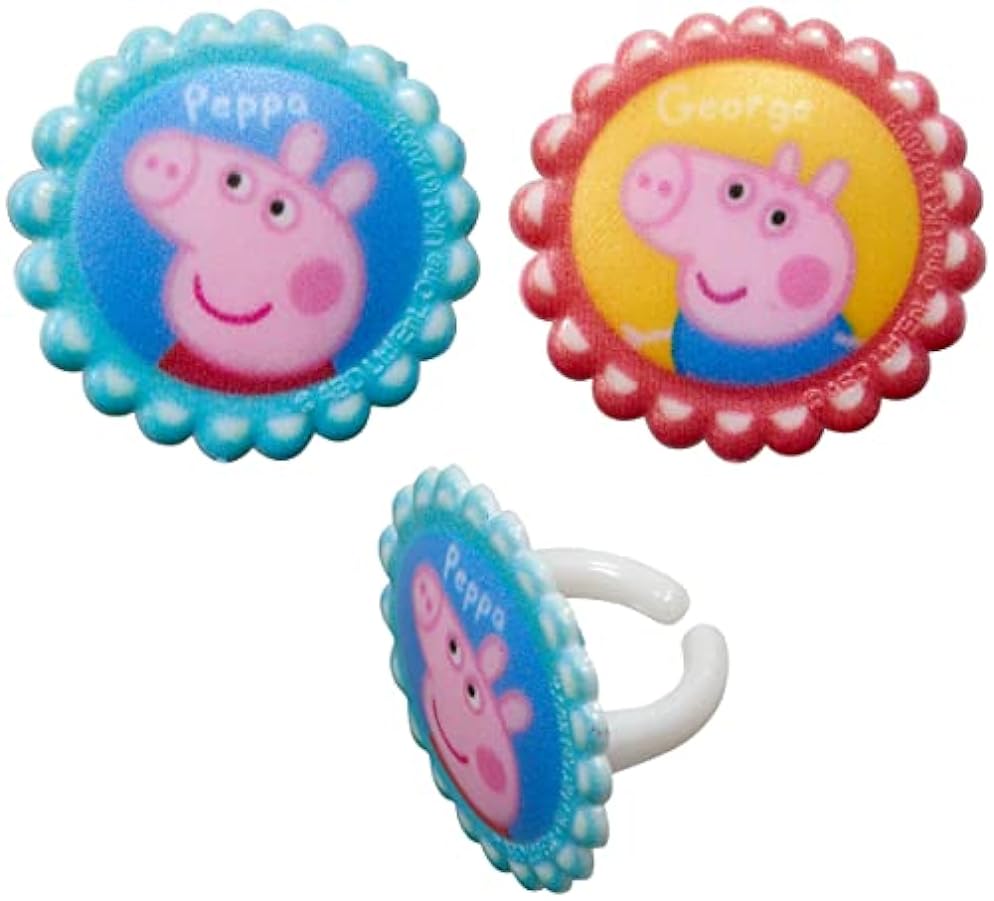DecoPac Peppa Pig - Set di 24 decorazioni per cupcake c