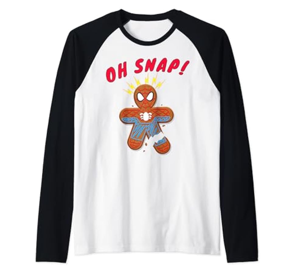 Marvel Spider-Man Oh Snap Gingerbread Cookie Raglan Baseball Tee 92183051