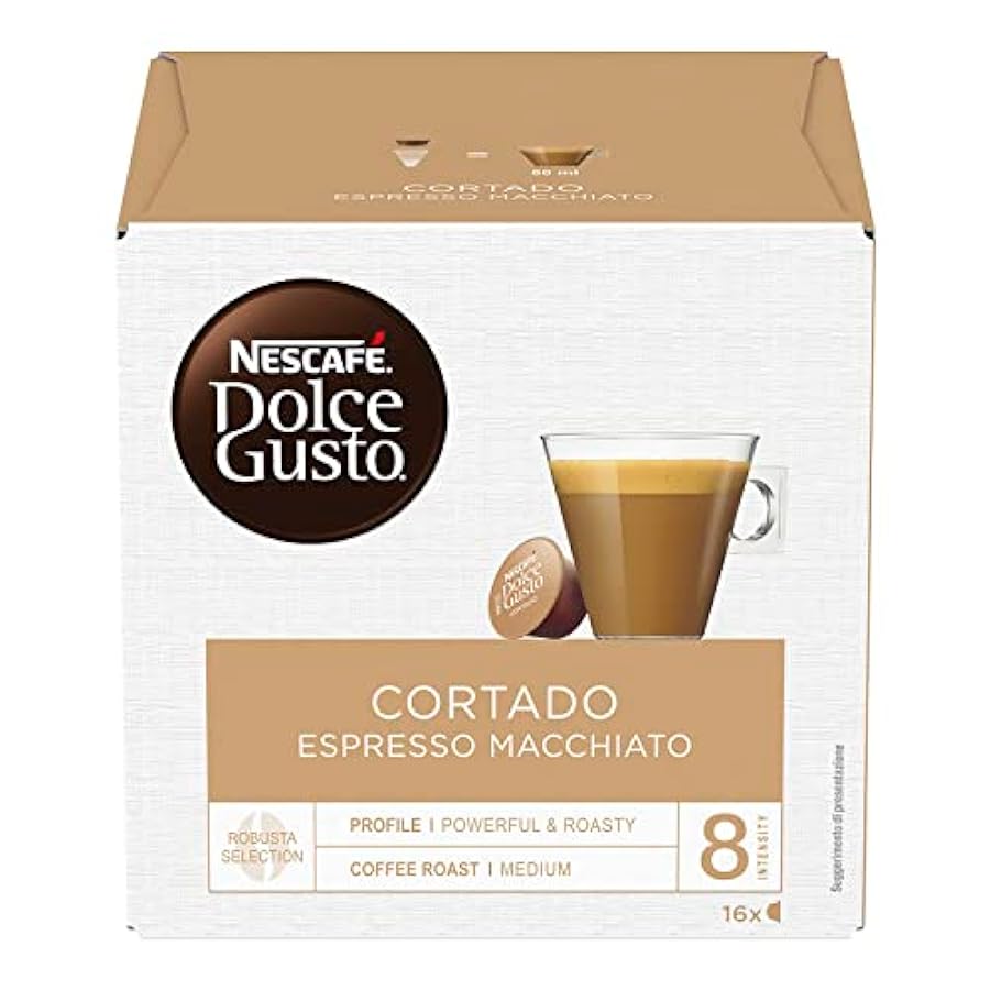 NESCAFÉ DOLCE GUSTO Cortado Espresso Macchiato Caffè, 6