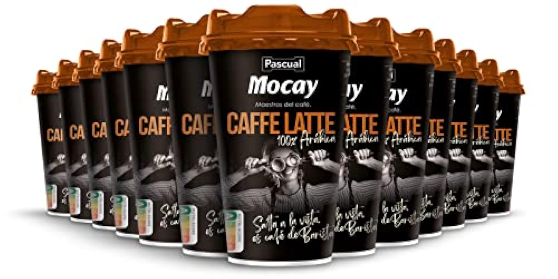 Mocay - Confezione di bicchieri da caffè latte pronto per bere, 20 bicchieri x 200 ml 238612010