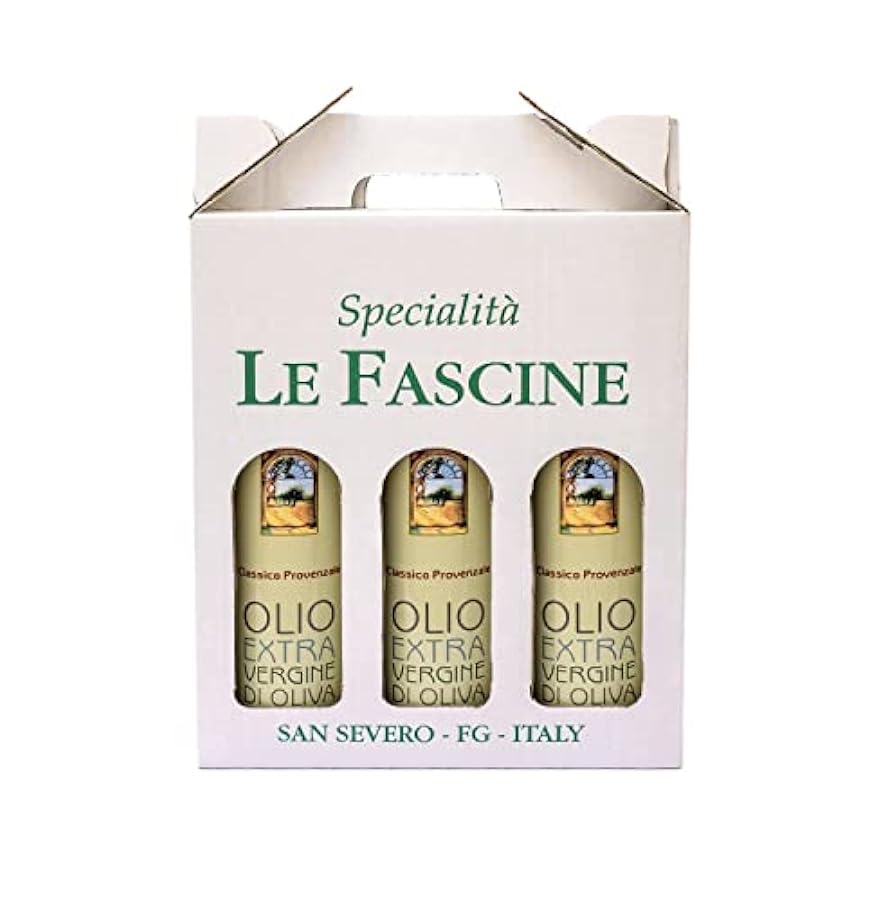 Le Fascine Olio Extravergine di Oliva 100% Italiano Confezione 3 Bottiglie da 750 ml (2,250 Litri) Prodotto Da Olive Mono Cultivar Provenzale 917107474