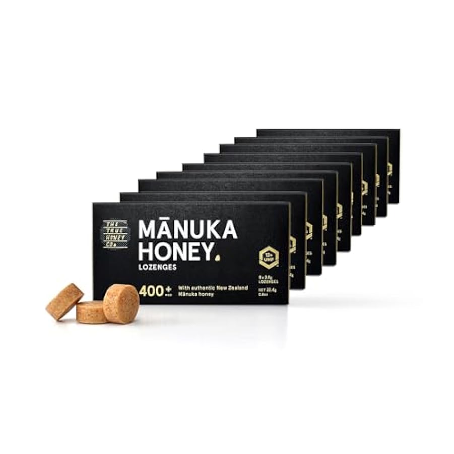 Pastiglie di miele di Manuka pastiglie per la gola certificate MGO 400+ (UMF 13+), 100% naturali, composte al 90% da miele di Manuka premium 230498479