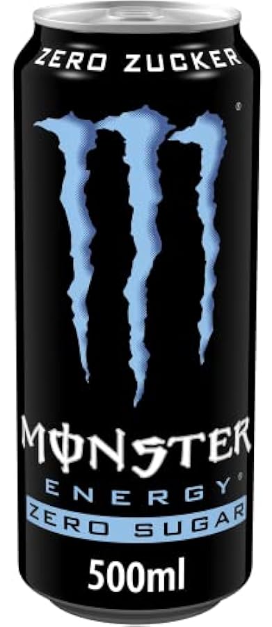 Monster Energy Absolutely Zero, Energy Drink, Bevanda con Taurina e Coffeina, 12 x 0,5 l 216665497