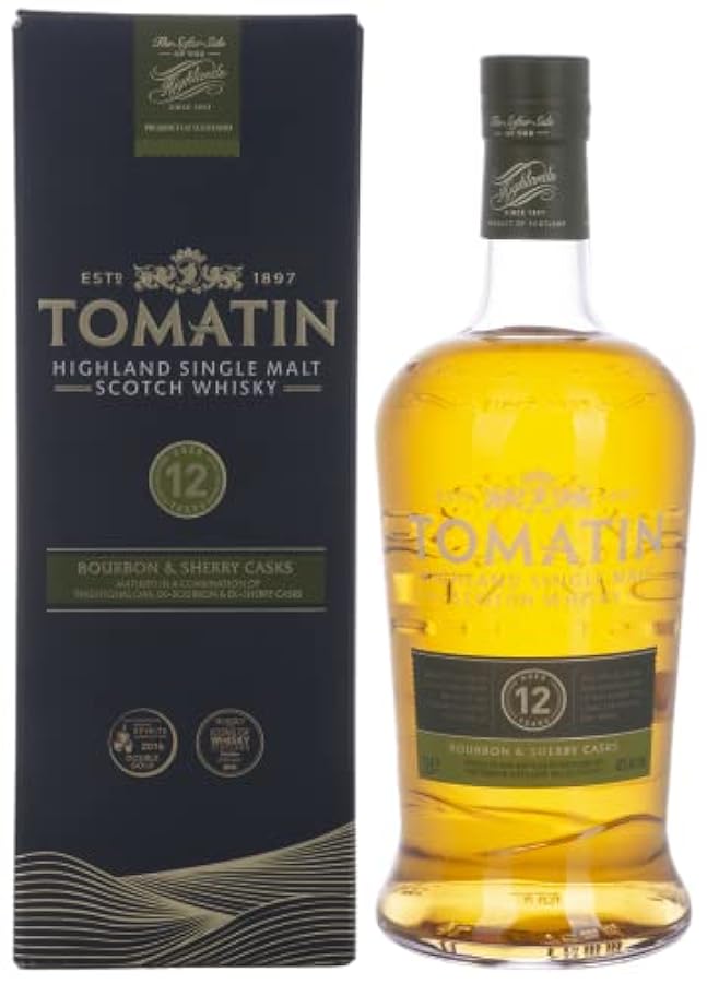 Tomatin 12 Years Old Bourbon & Sherry Casks 43% Vol. 1l