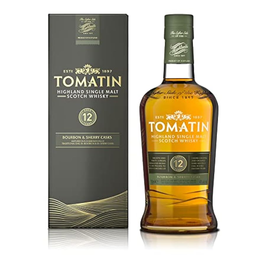 Tomatin 12 Years Old Bourbon & Sherry Casks 43% Vol. 0,7l in Giftbox 630001615