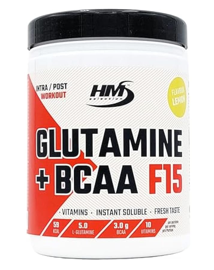 L-GLUTAMINE + BCAA F15 - 500g - Limone • Integratore al