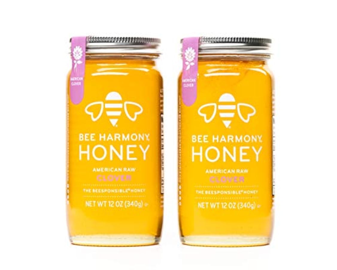 Bee Harmony - Miele di trifoglio americano, 680 ml, confezione da 2 903469849