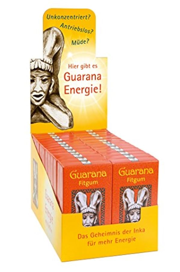 BADERs Guarana Fitgum in farmacia. Con caffeina di guaranà. Sempre quando serve. Espositore con 24 confezioni. 773253212