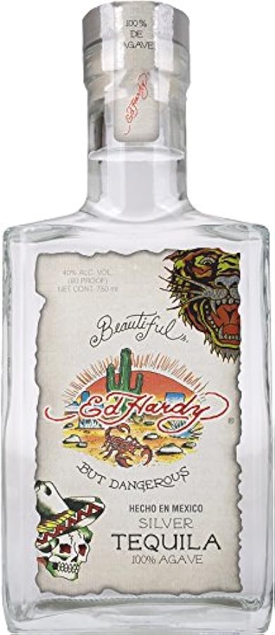 Ed Hardy Tequila Silver 100% Agave 40% Vol. 0,75l 42071