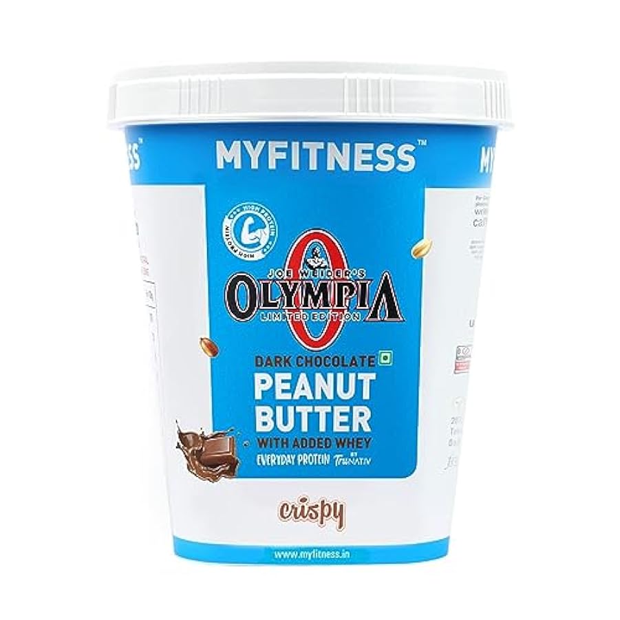 MYFITNESS Peanut Butter Dark Chocolate Olympia Non-GMO Gluten-Free No Preservative All Natural Ingredient High Protein Made with American Recipe, 1 kg 174453635