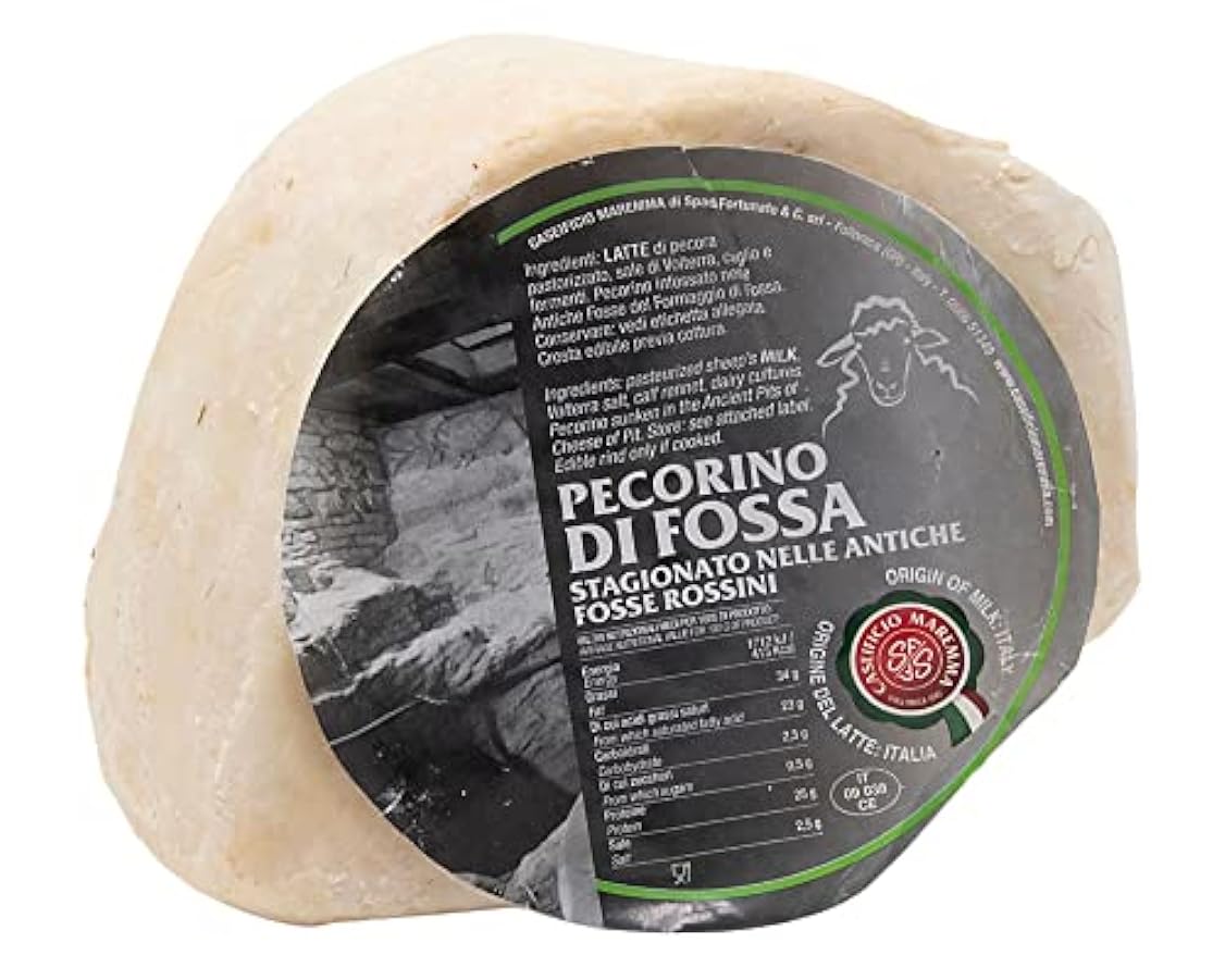 Talamello il Pecorino di Fossa | mezza forma sottovuoto da 0,6 kg | formaggio artigianale Toscano | Salumificio Artigianale Gombitelli - Toscana 716166514
