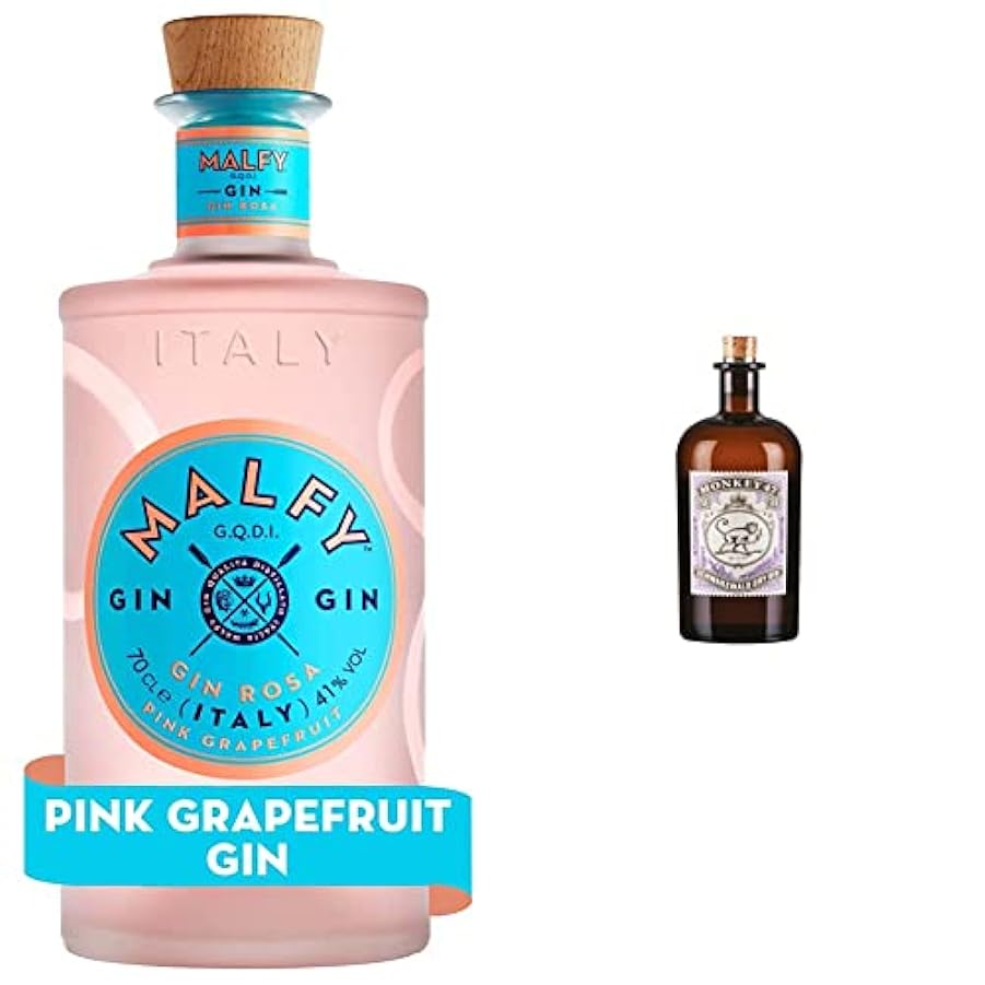 Malfy Gin Rosa, 700 ml, Gin Italiano, Agrumato e intens