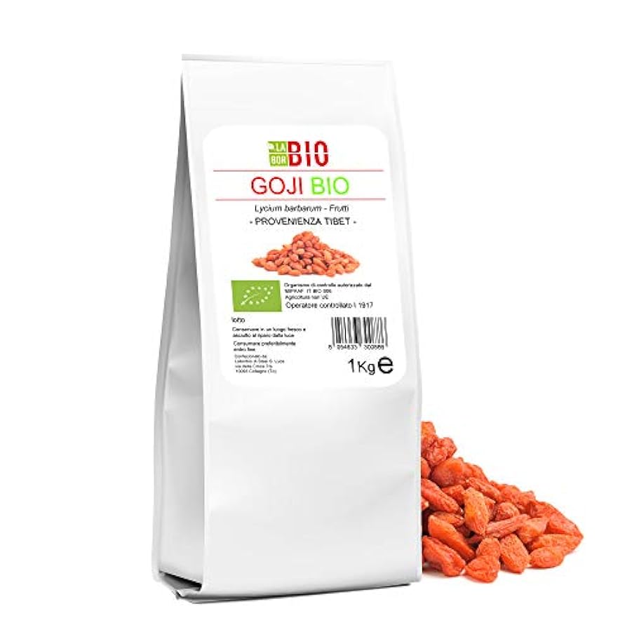 Goji bacche Bio 1 Kg - 100% Naturali e Raw - Colazione Tisane Super food - LaborBio 322530718