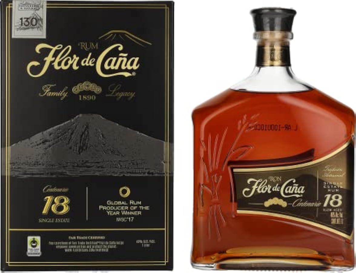 Flor de Caña Centenario 18 Years Old Single Estate Rum 