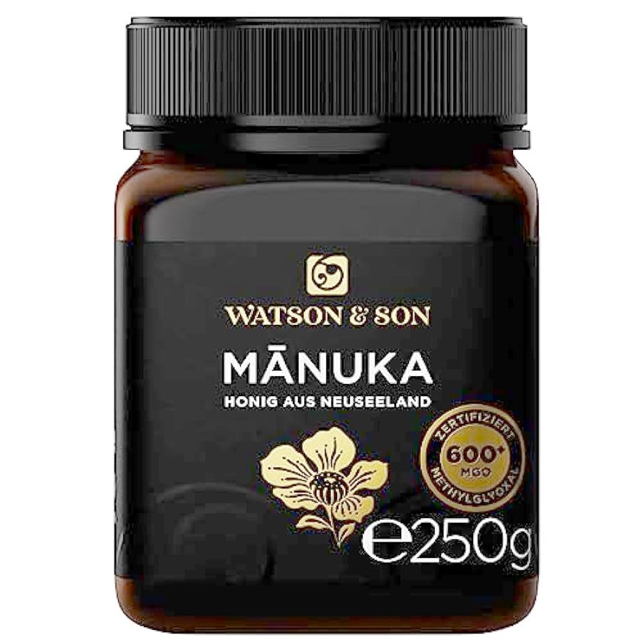 Watson & Son miele di manuka MGO 600+ 250g | Qualità Premium certificata dalla Nuova Zelanda | puro e naturale 104066351