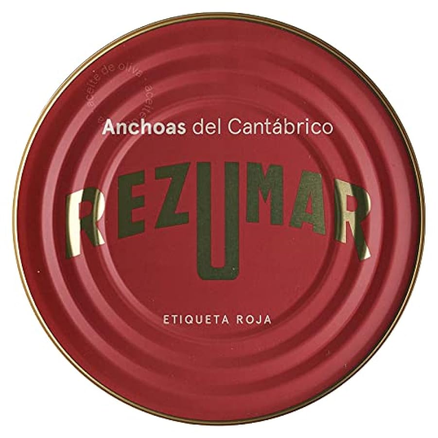 Rezumar - Etichetta Rossa - Filetti di Acciughe del Mar Cantabrico in Olio d´Oliva - 520 g 928026006