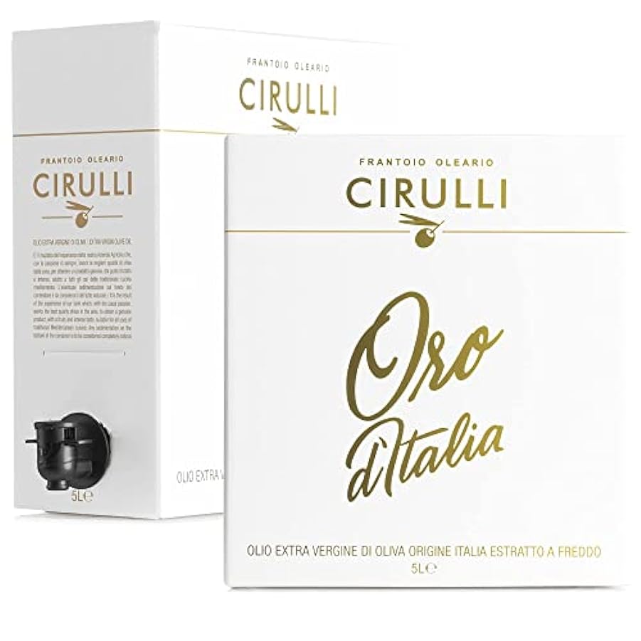 Frantoio Oleario Cirulli Olio Extravergine di Oliva Estratto a Freddo, EVO - Bag in Box 5 Litri - 100% Italiano 532488055