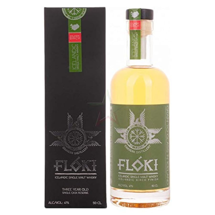 Flóki Icelandic BIRCH FINISH Single Malt Whisky 47% Vol. 0,5l in Giftbox 693328432