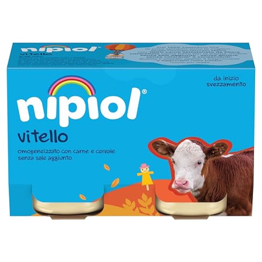 Nipiol Omogeneizzato Vitello - 2x120 g, 12 Confezioni 553811986