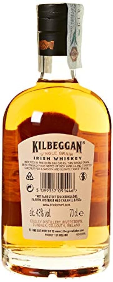 Kilbeggan Single Grain Irish Whiskey, Whisky Irlandais 43% - 70cl 920814908