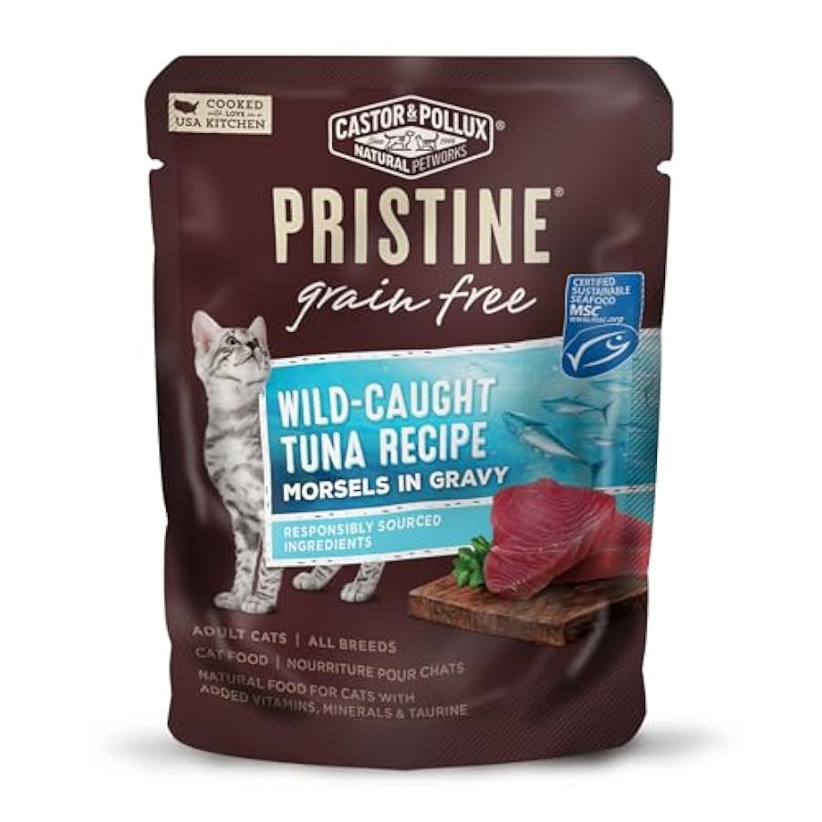 Castor & Pollux Pristine GF Wild-Caught Tonno ricetta 85 g, Confezione da 24 152524559