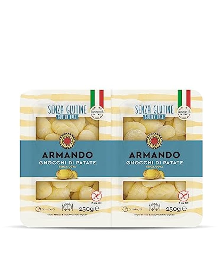 Armando, Gli Gnocchi Gluten Free, Gnocchi di patate senza Glutine e Uova - 11 confezioni da 500 gr 982644837