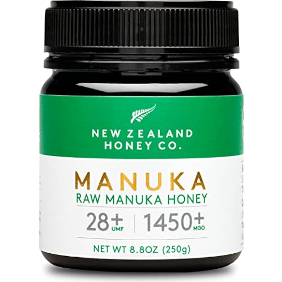 New Zealand Honey Co. Miele di Manuka MGO 1450+ / UMF 28+ | Attivo e lordo | Prodotto in Nuova Zelanda | 250g 427715171