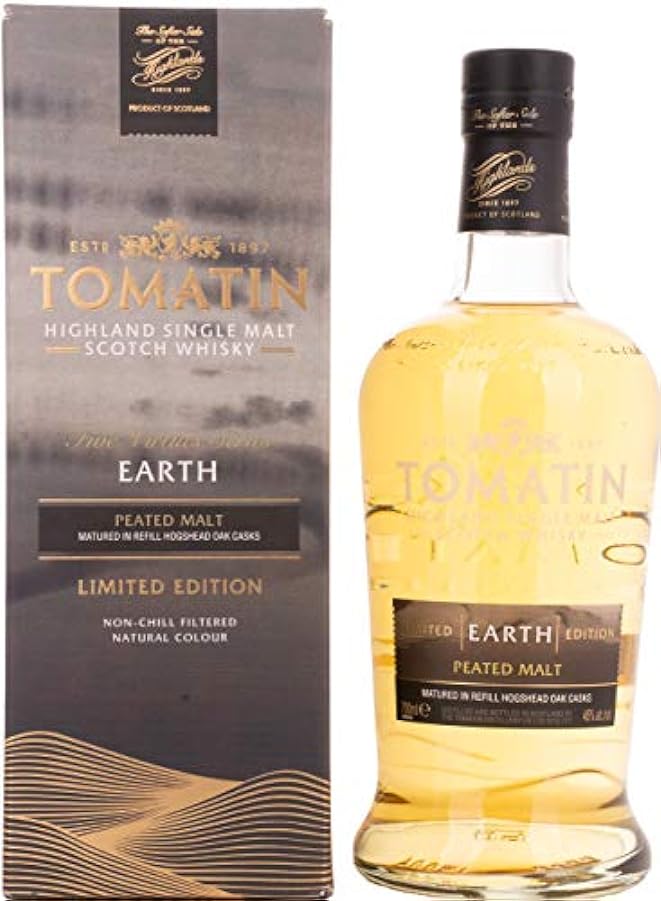 Tomatin EARTH Five Virtues Series Limited Edition PEATED MALT 46% Vol. 0,7l in Giftbox 723470264