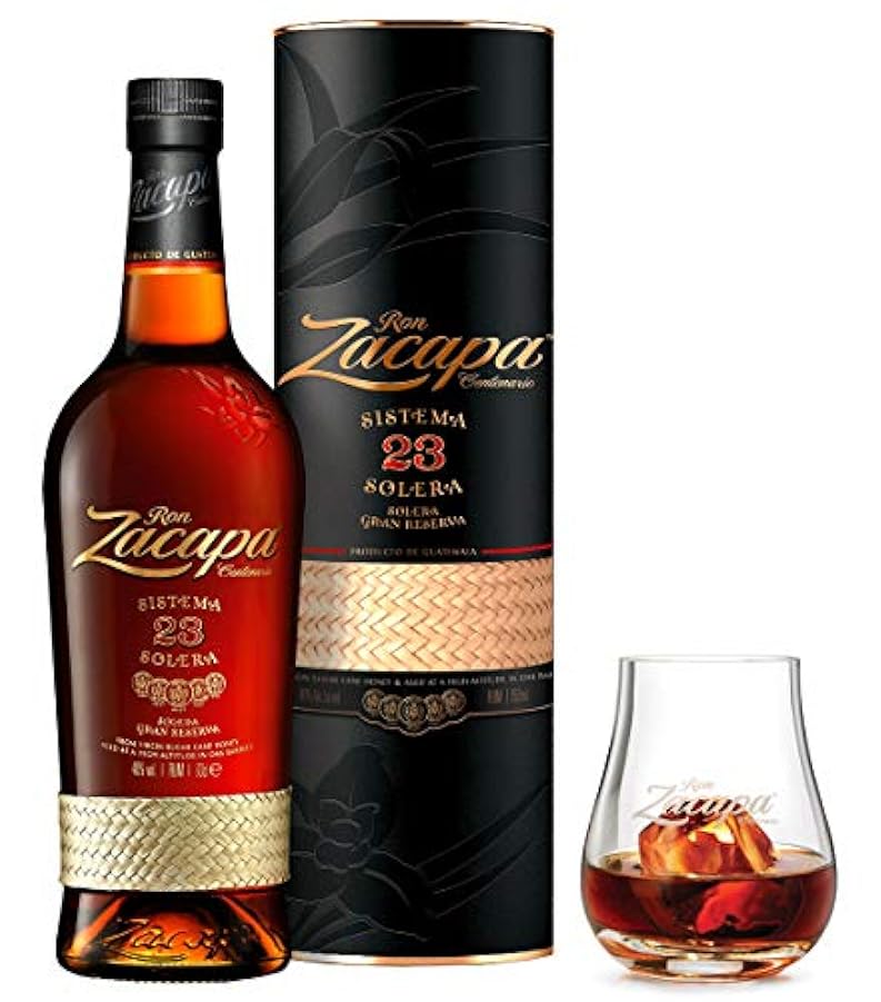 Rum Zacapa 23 Astucciato e Bicchiere originale serigraf